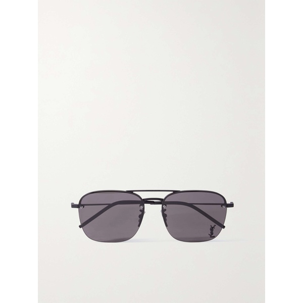  생로랑 SAINT LAURENT EYEWEAR Embellished aviator-style metal sunglasses 790746985