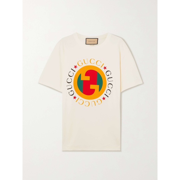 구찌 구찌 GUCCI G-Loved printed cotton-jersey T-shirt 790751186