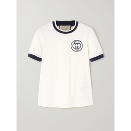 구찌 GUCCI Embroidered cotton-jersey T-shirt 790745408