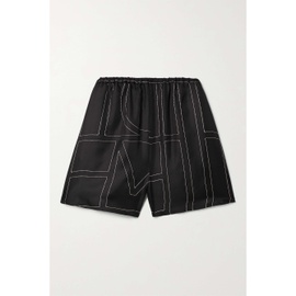 TOTEME Embroidered silk-twill shorts 790762010