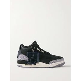 NIKE Air Jordan 3 R에트로 ETRO logo-embroidered suede and leather sneakers 1647597314669752