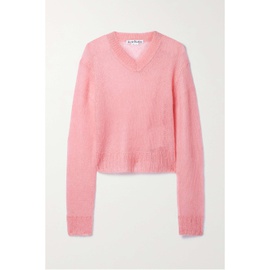 아크네 스튜디오 ACNE STUDIOS Cropped open-knit mohair-blend sweater 790751121