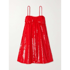 가니 GANNI Ruched sequined tulle mini dress 790762583