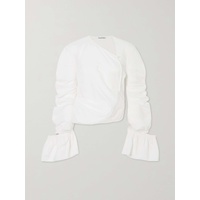 아크네 스튜디오 ACNE STUDIOS Asymmetric ruffled cutout cotton-voile blouse 790760665