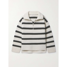 ALEX MILL Felix striped merino wool half-zip sweater 790767559