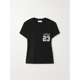 오프화이트 OFF-WHITE Embroidered cotton-jersey T-Shirt 790772013