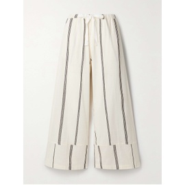 LEMLEM + NET SUSTAIN Desta striped cotton-blend straight-leg pants 790768935