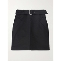 TOTEME Belted cotton-gabardine mini skirt 790773210