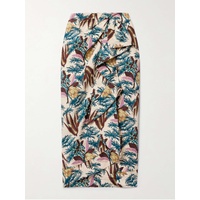 ULLA JOHNSON Soraya wrap-effect floral-print cotton-voile midi skirt 790773985