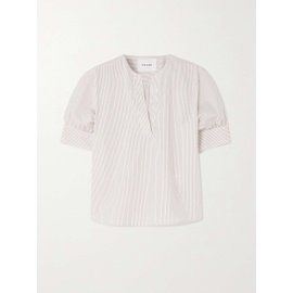 FRAME + NET SUSTAIN striped organic cotton-poplin blouse 790770008