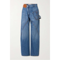 JW 앤더슨 JW ANDERSON Twisted paneled embroidered high-rise jeans 790774729
