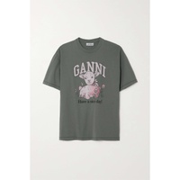 가니 GANNI + NET SUSTAIN printed recycled and organic cotton-jersey T-Shirt 790769867