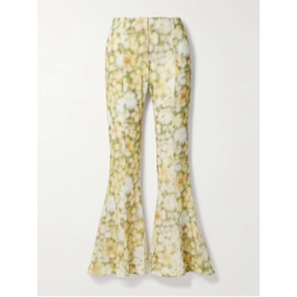 아크네 스튜디오 ACNE STUDIOS Floral-print hammered-crepe flared pants 790772605