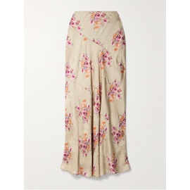 LOVESHACKFANCY Booker floral-print satin-jacquard maxi skirt 790762336