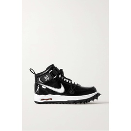 NIKE + 오프화이트 Off-White Air Force 1 embroidered patent-leather high-top sneakers 790759382