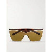 생로랑 SAINT LAURENT EYEWEAR D-frame gold-tone and tortoiseshell acetate sunglasses 790770509