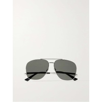 생로랑 SAINT LAURENT EYEWEAR Leon aviator-style silver-tone sunglasses 790761917