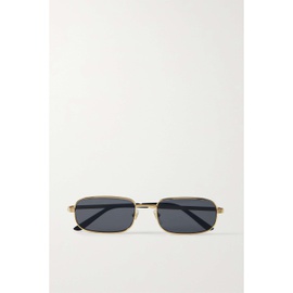 구찌 GUCCI EYEWEAR Rectangular-frame gold-tone sunglasses 790761928