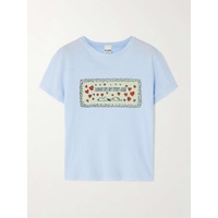 리던 RE/DONE Printed cotton-jersey T-shirt 790770051