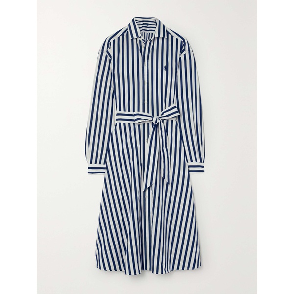 폴로랄프로렌 폴로 랄프 로렌 POLO RALPH LAUREN Ela belted striped cotton-poplin shirt dress 790772023