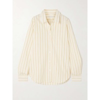 드리스 반 노튼 DRIES VAN NOTEN Grosgrain-trimmed striped cotton-poplin shirt 790768429