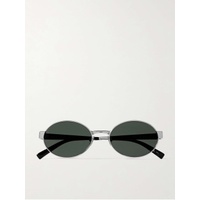 생로랑 SAINT LAURENT EYEWEAR Oval-frame silver-tone sunglasses 790768608