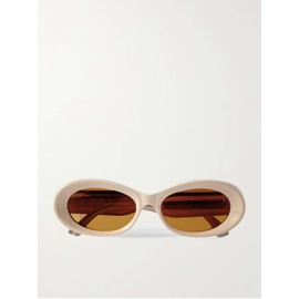 구찌 GUCCI EYEWEAR Oval-frame embellished acetate sunglasses 790773890