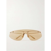 보테가 베네타 BOTTEGA VENETA EYEWEAR Knot rimless D-frame gold-tone sunglasses 790773146