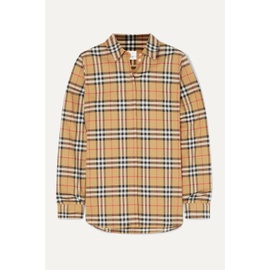 버버리 BURBERRY + NET SUSTAIN checked cotton-poplin shirt | NET-A-PORTER 790699000