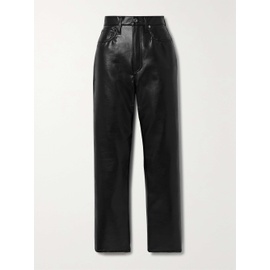 에이골디 AGOLDE + NET SUSTAIN 90s Pinch Waist leather-blend straight-leg pants 790704004