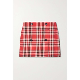 아크네 스튜디오 ACNE STUDIOS Red Checked cotton-blend twill mini skirt 790665657