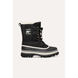 SOREL Black Caribou waterproof nubuck and rubber boots 790660871