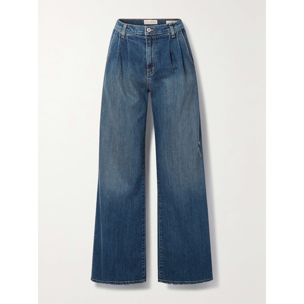  NILI LOTAN Flora pleated high-rise wide-leg jeans 790752166