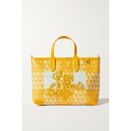 ANYA HINDMARCH Yellow I Am A Plastic Bag leather-trimmed printed coated-canvas tote 27086482324490845