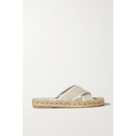 오프화이트 OFF-WHITE Crisscross logo-embroidered canvas espadrille sandals | NET-A-PORTER 790697978