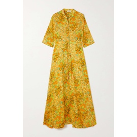 TORY BURCH Yellow Floral-print cotton-voile maxi dress 790683459