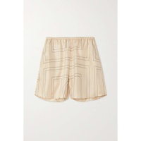 TOTEME Embroidered silk-twill shorts 790700897