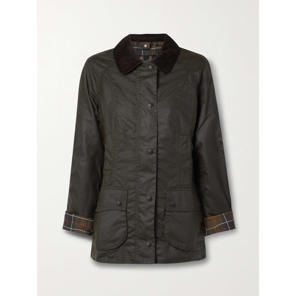  바버 BARBOUR Beadnell corduroy-trimmed waxed-cotton jacket 790726376