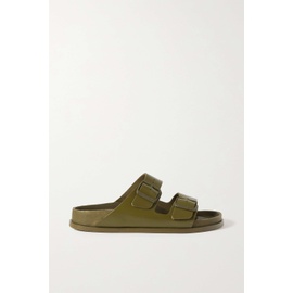 버켄스탁 BIRKENSTOCK 1774 Army green Arizona leather sandals 790653700