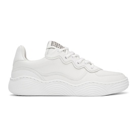 알라이아 ALAIA White Calfskin Wave Sneakers 211483F128000