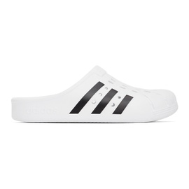 아디다스 오리지널 Adidas Originals White Adilette Clog Sandals 221751M234003
