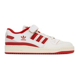 아디다스 오리지널 Adidas Originals 오프화이트 Off-White & Red Forum 84 Low Sneakers 221751M237107