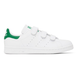 아디다스 오리지널 Adidas Originals White & Green Stan Smith Sneakers 221751F128064