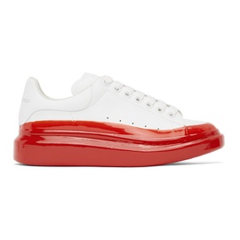 알렉산더맥퀸 Alexander McQueen White & Red Oversized Sneakers 211259M237021