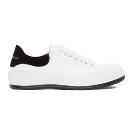 알렉산더맥퀸 Alexander McQueen White & Black Deck Plimsoll Sneakers 212259M237110