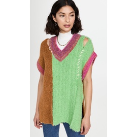 앤더슨벨 Andersson Bell Zoey Colorblock Long Knit Vest ANDBE30002