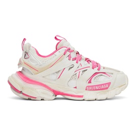 발렌시아가 Balenciaga Pink & White Track Sneakers 211342F128043