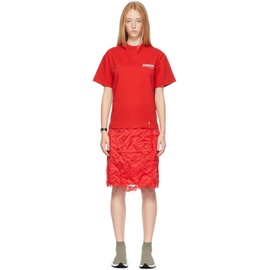 발렌시아가 Balenciaga Red Political Campaign T Shirt Slip Dress 212342F054002