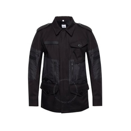 버버리 Burberry Mens Cotton Gabardine Field Jacket in Black 8024954