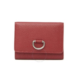 버버리 Burberry Crimson Leabrook D ring Leather Wallet 8005356